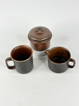 Arabia Finland Ruska Patterned 3pc Coffee Set