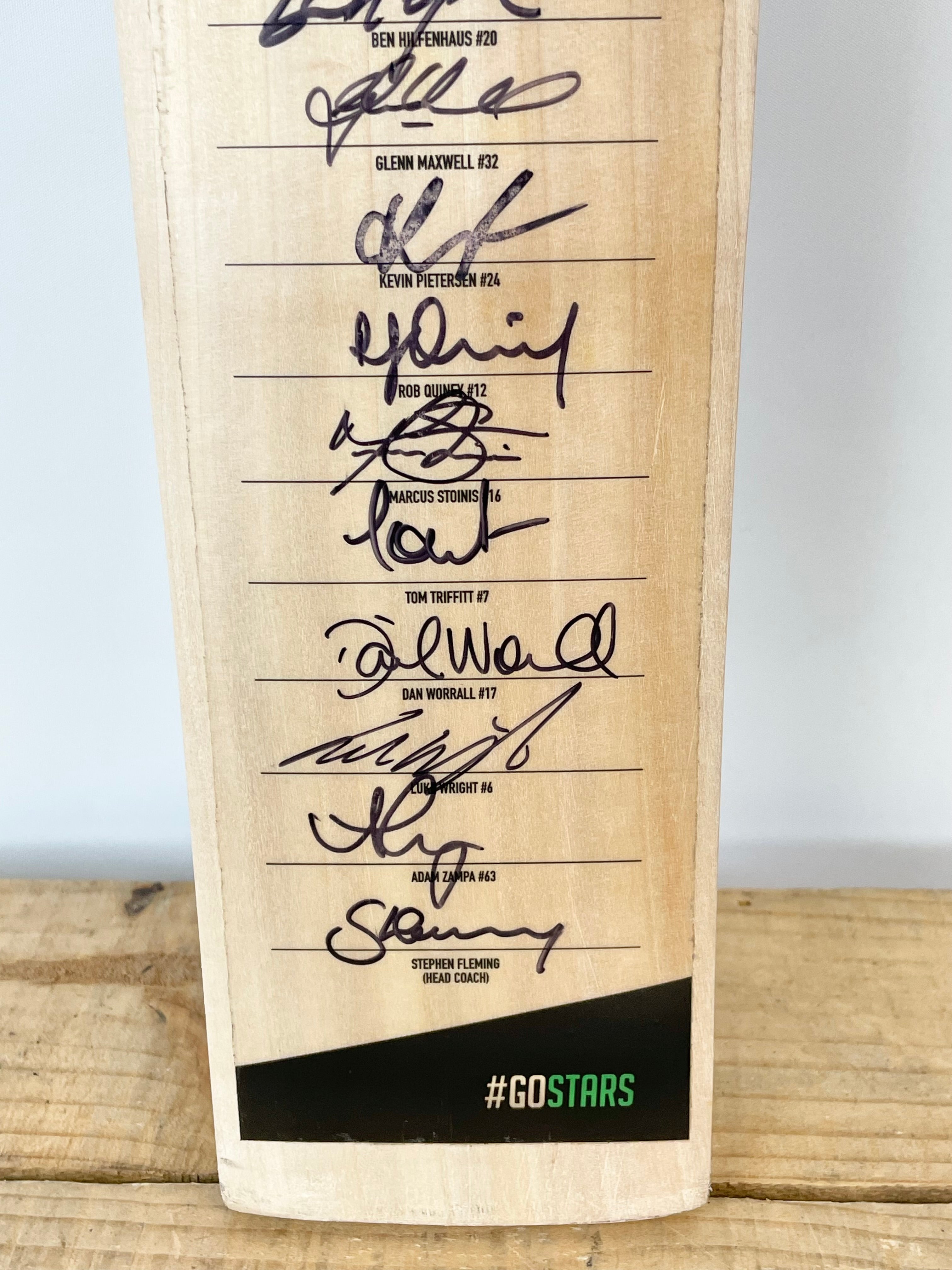 Signed BBL06 Melbourne Stars Cricket Bat