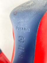 Pollini Vermillion Leather 'Perry' Pumps - EU37