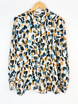 Riess White & Tan Patterned Shirt - AU14