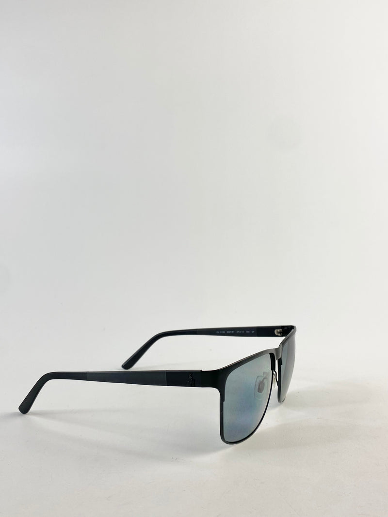 Polo Ralph Lauren Rectangular Matte Black Sunglasses