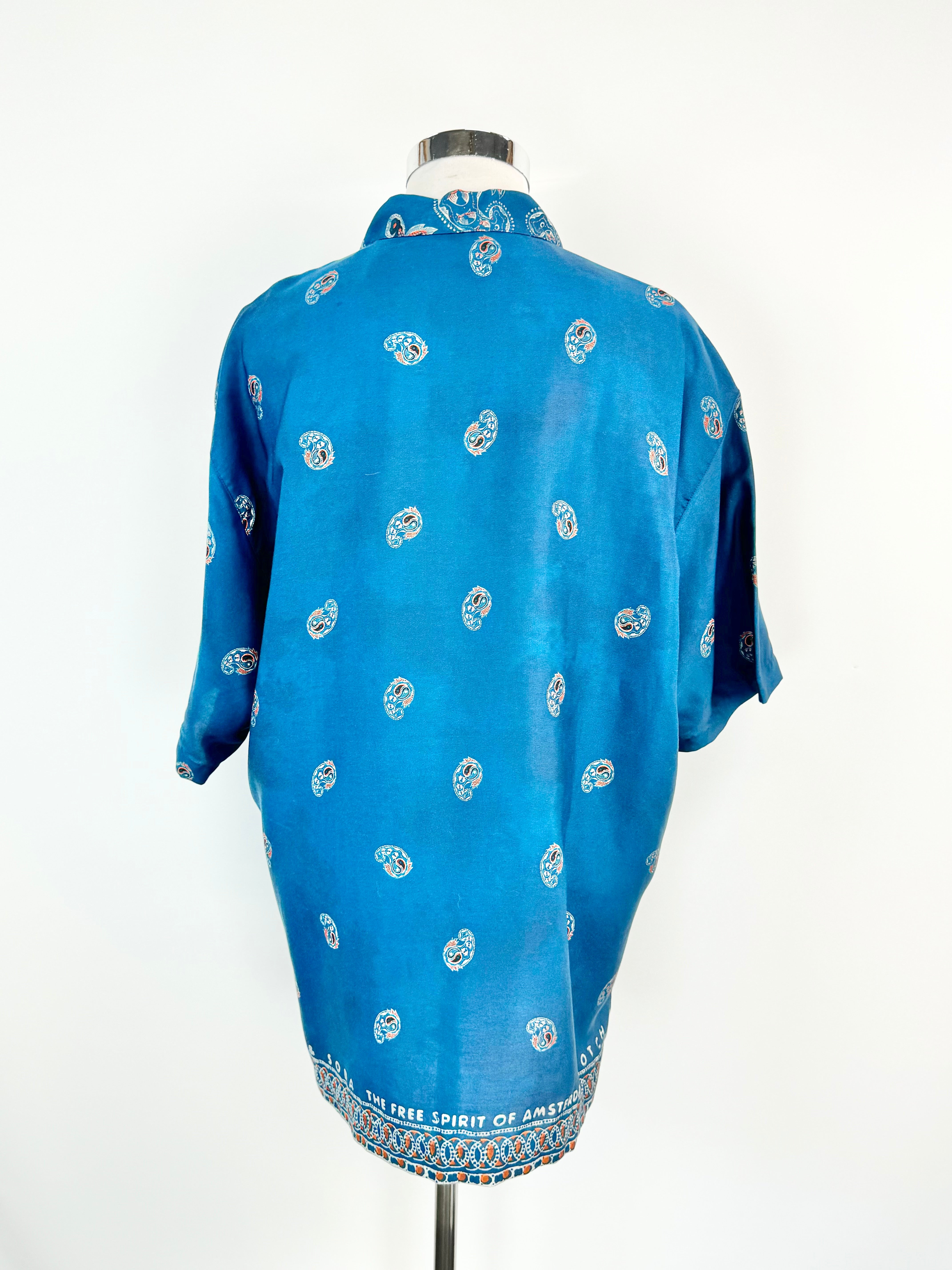 Scotch & Soda Aegan Blue Tencel Shirt - XXL
