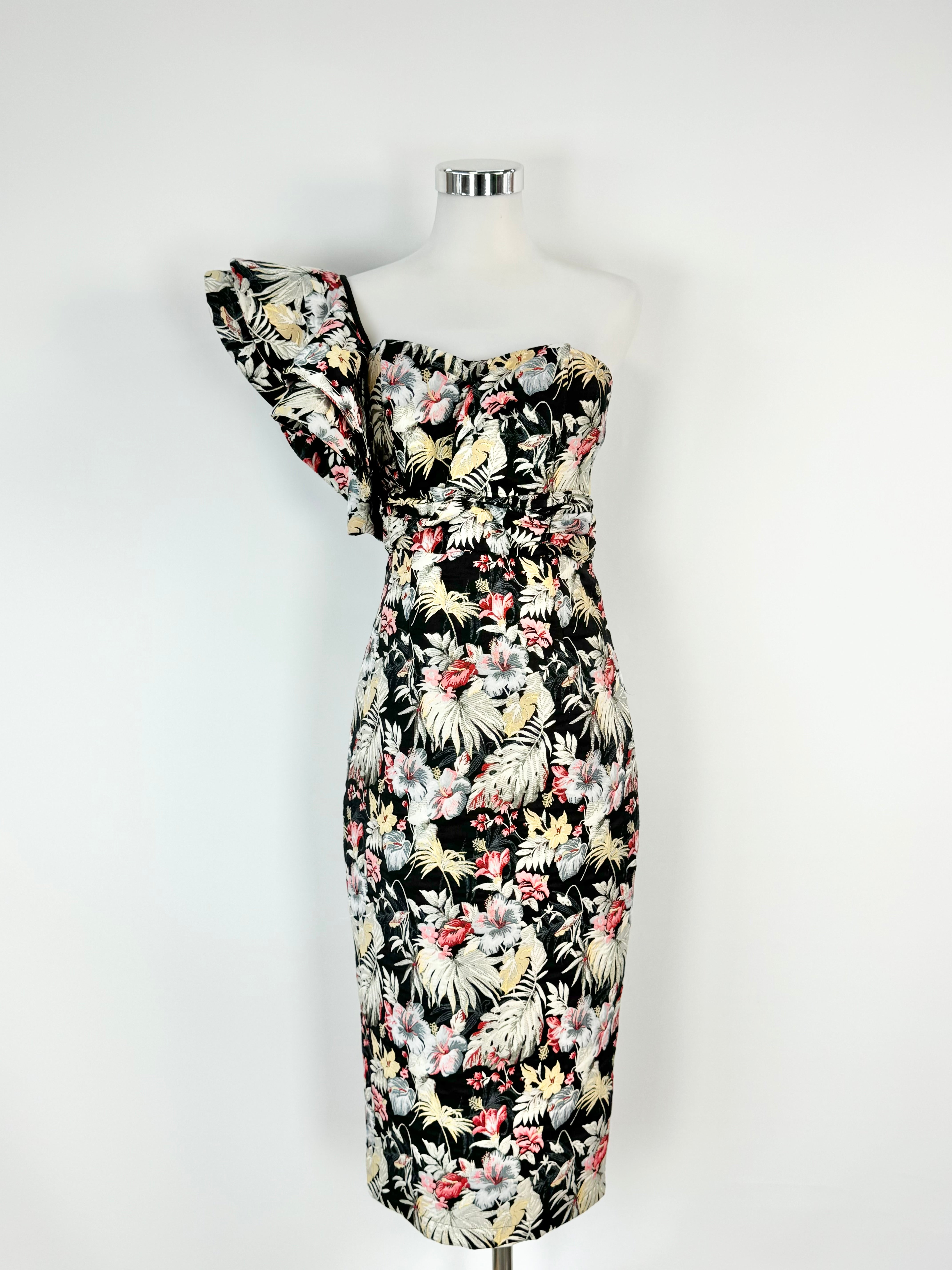 Mossman Black Floral 'The Secret Garden' Dress - AU10