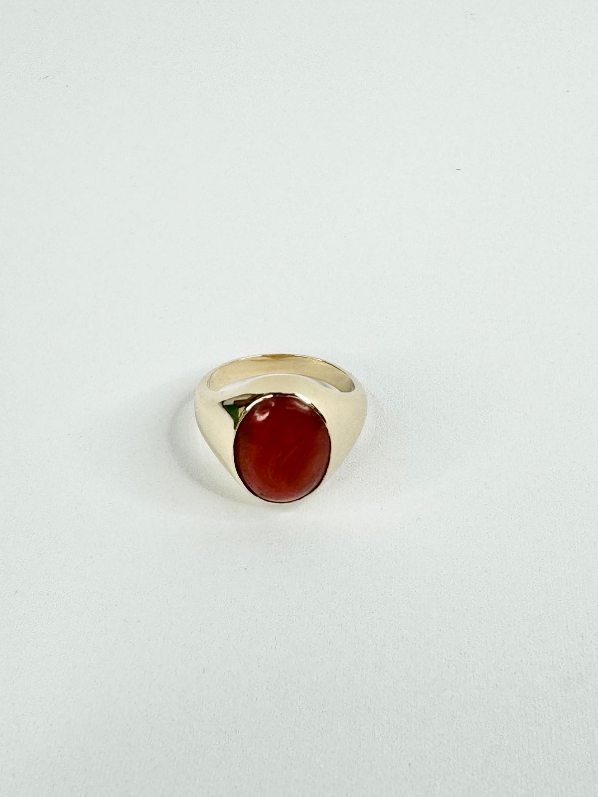 Mid Century 9ct Gold & Cabochon Men's Ring