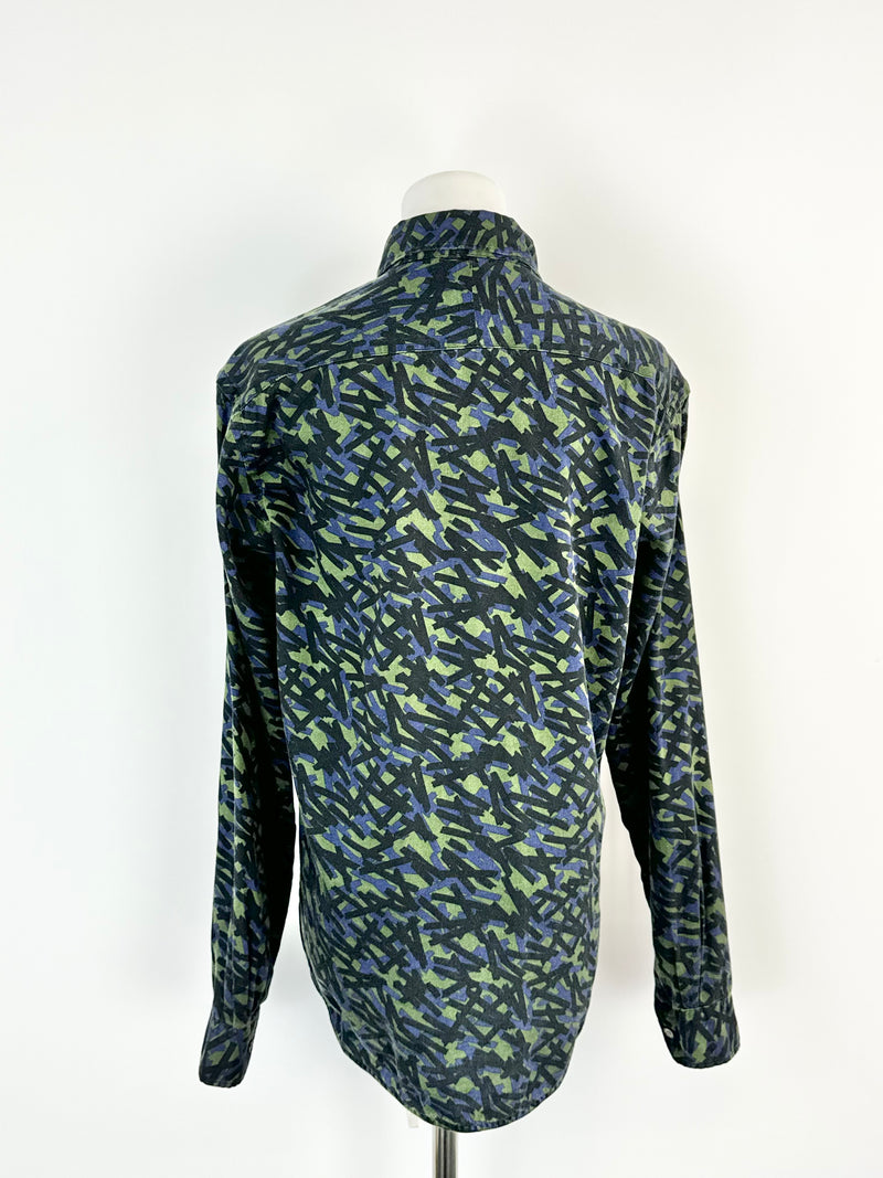 Paul Smith Green & Blue Patterned Shirt - S