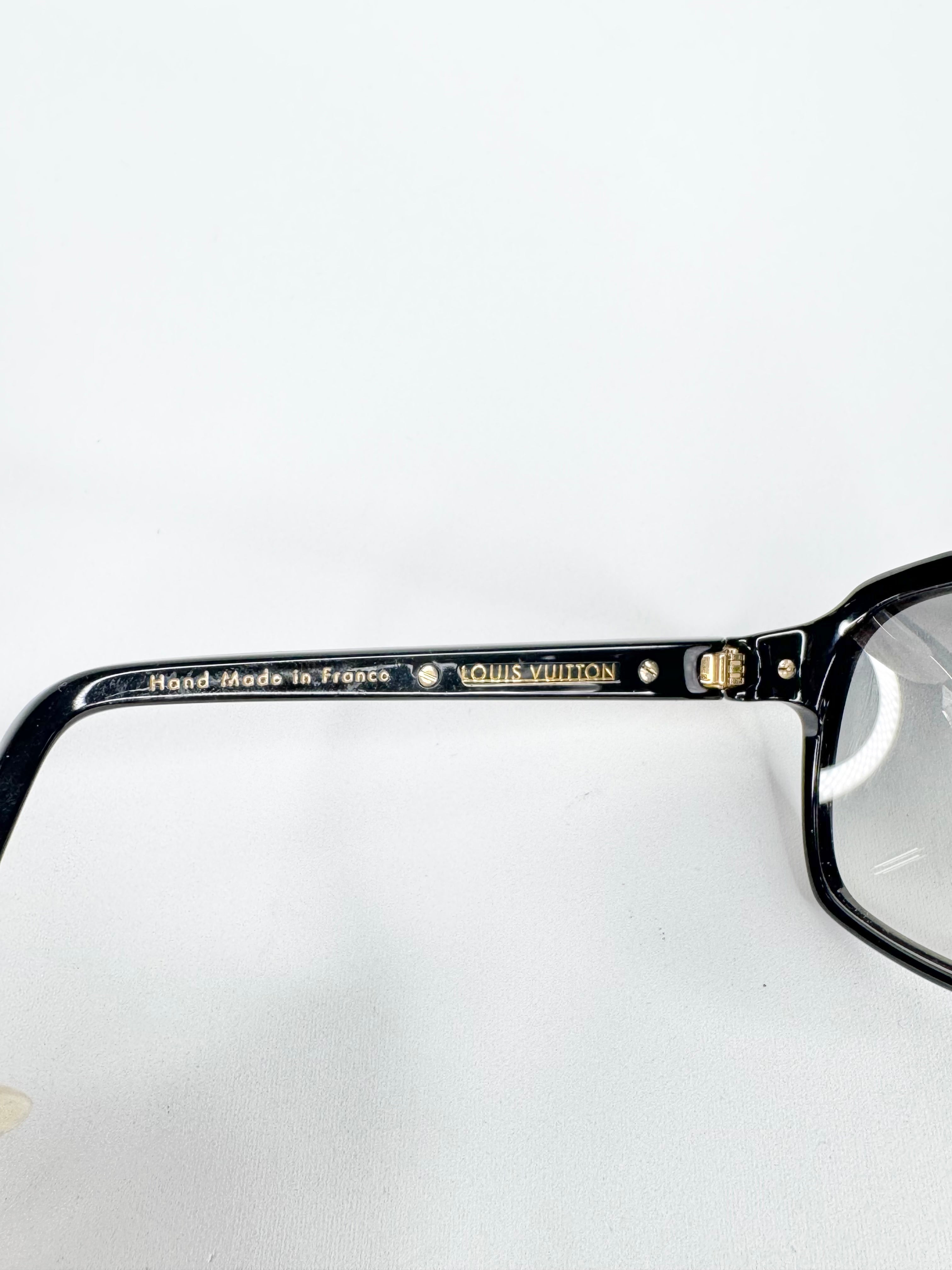 Louis Vuitton Black & Gold 'Evidence' Square Sunglasses
