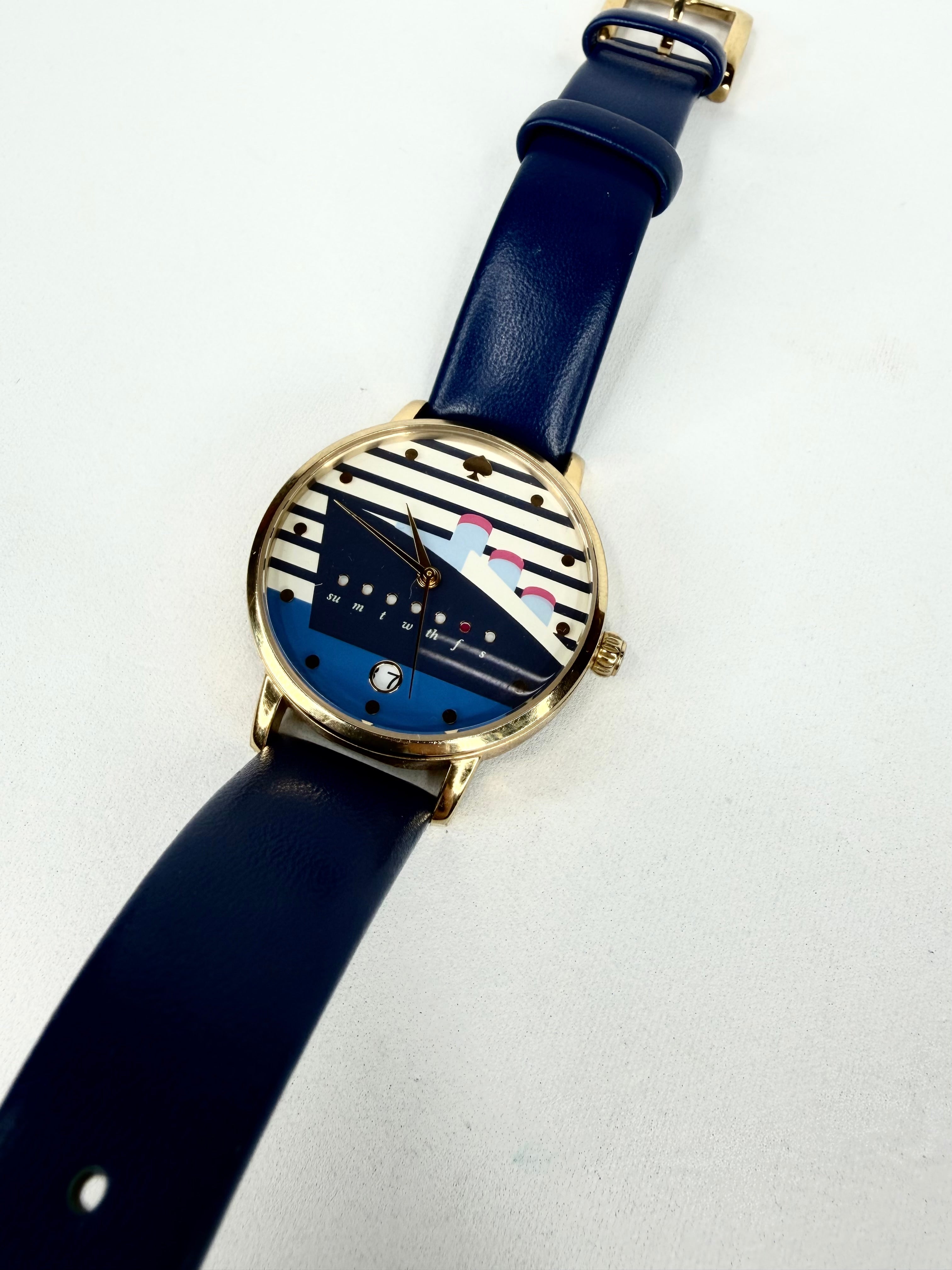 Kate Spade Blue & Gold Wristwatch