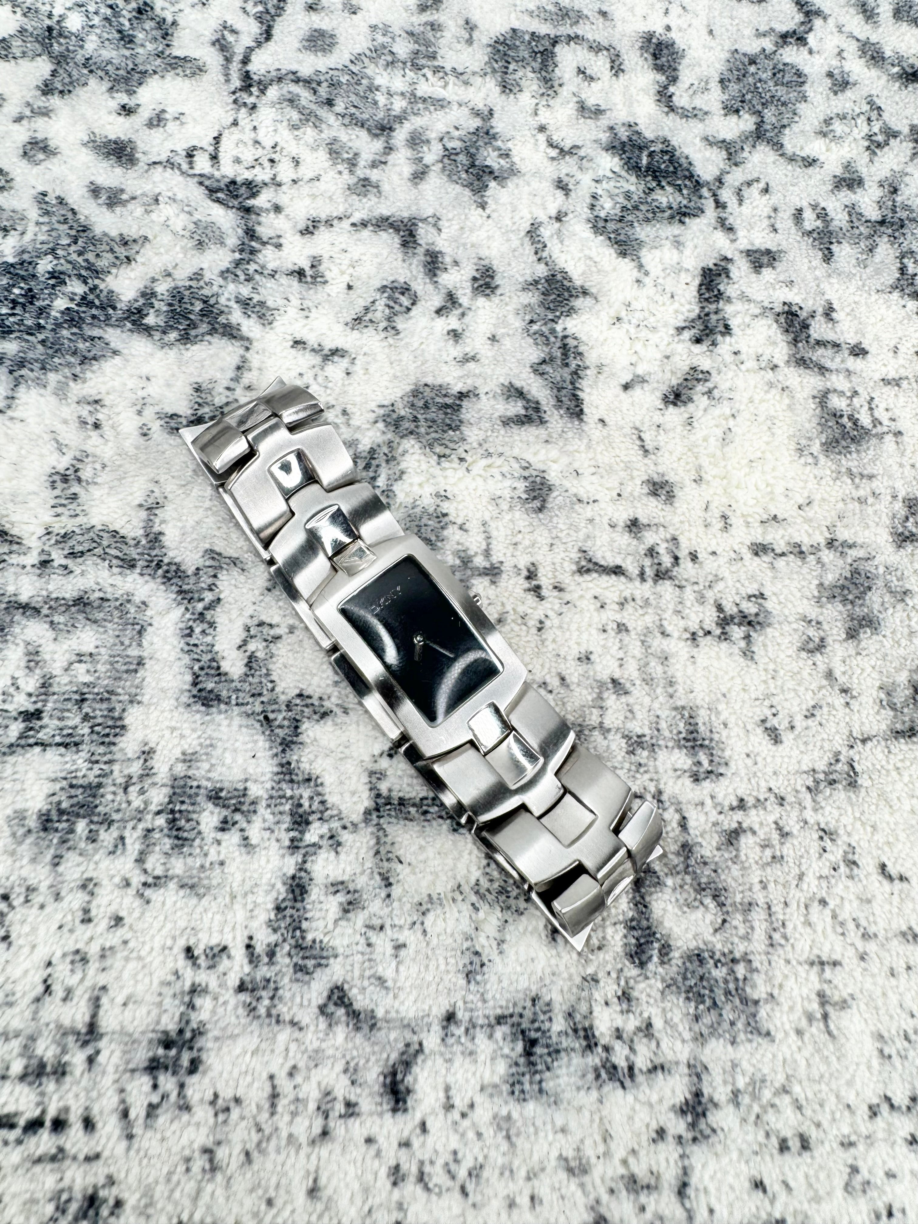 DKNY Black Dial Rectangular Watch