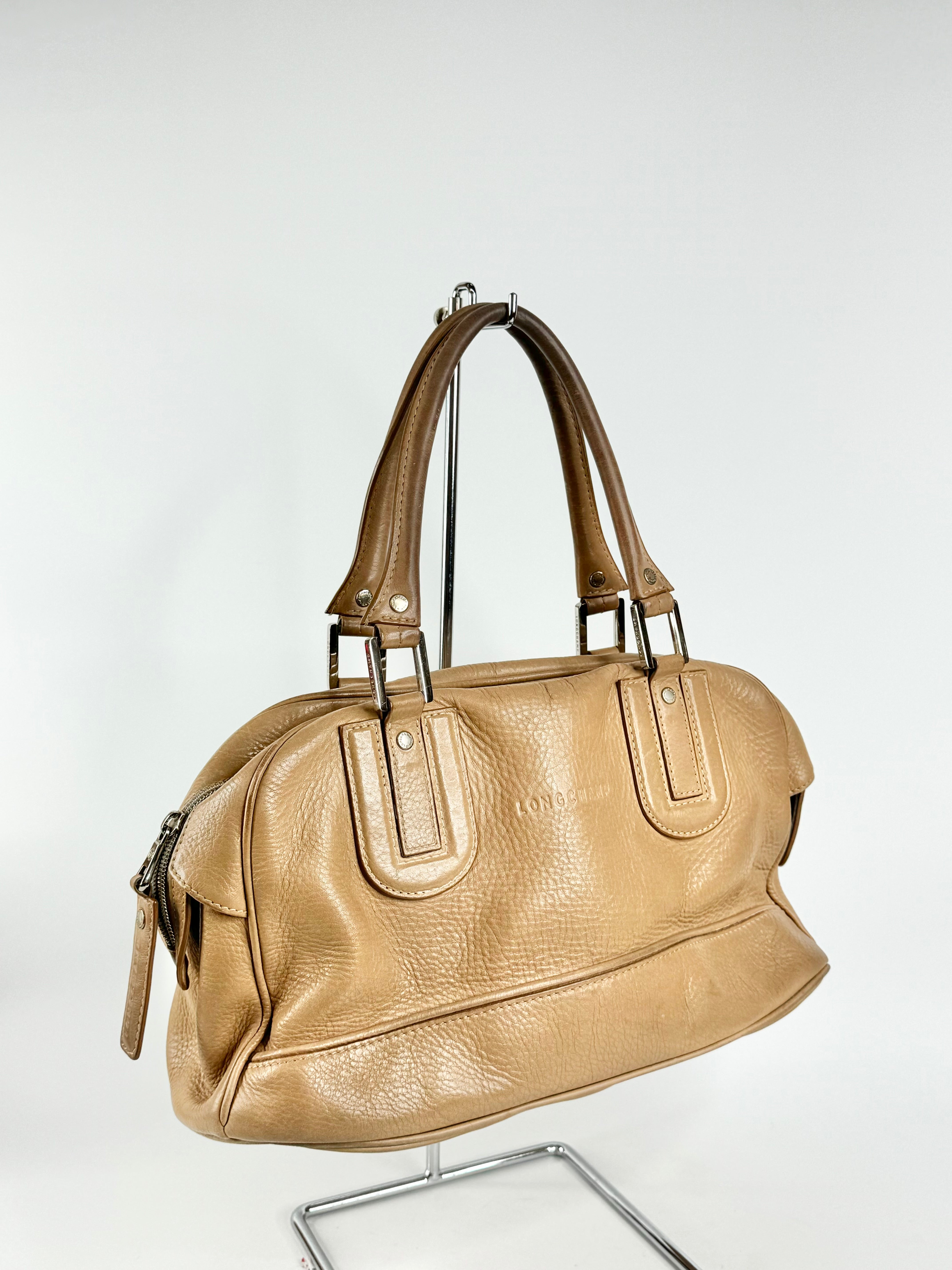 Longchamp Biscuit Leather Baguette
