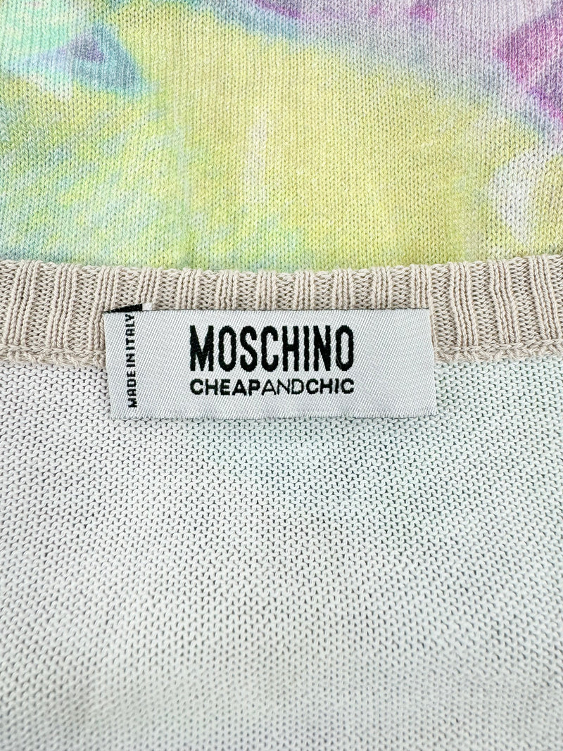 Moschino Cheap & Chic Pastel Rose Pattern Top - AU8/10