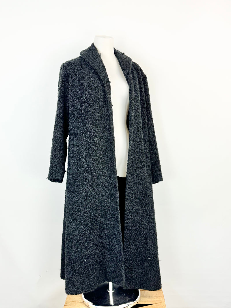 Vintage Jo Lane of Melbourne Black Astrakhan Coat - AU8/10