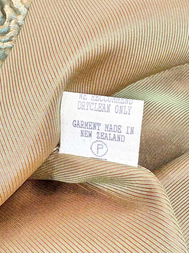 Trelise Cooper Moss Metallic-Velour 'Relic' Coat - AU12