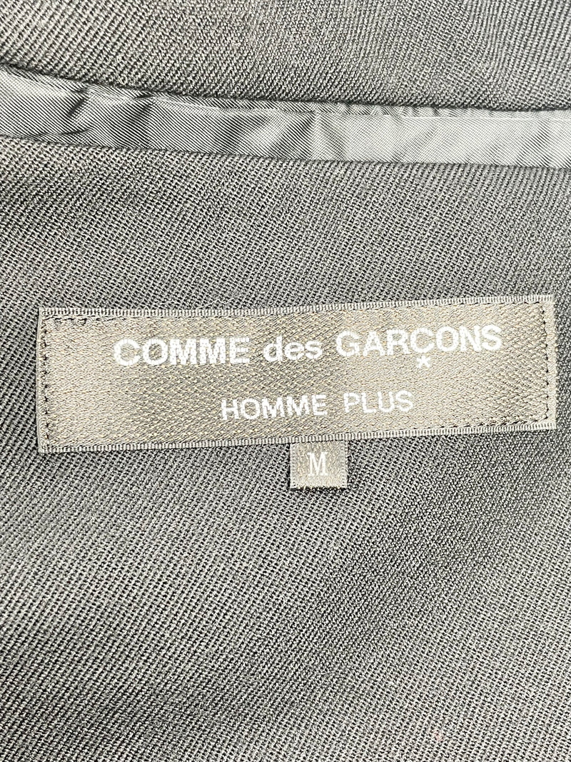 Comme des Garçons Homme Plus Black Wool Patchwork Coat - M