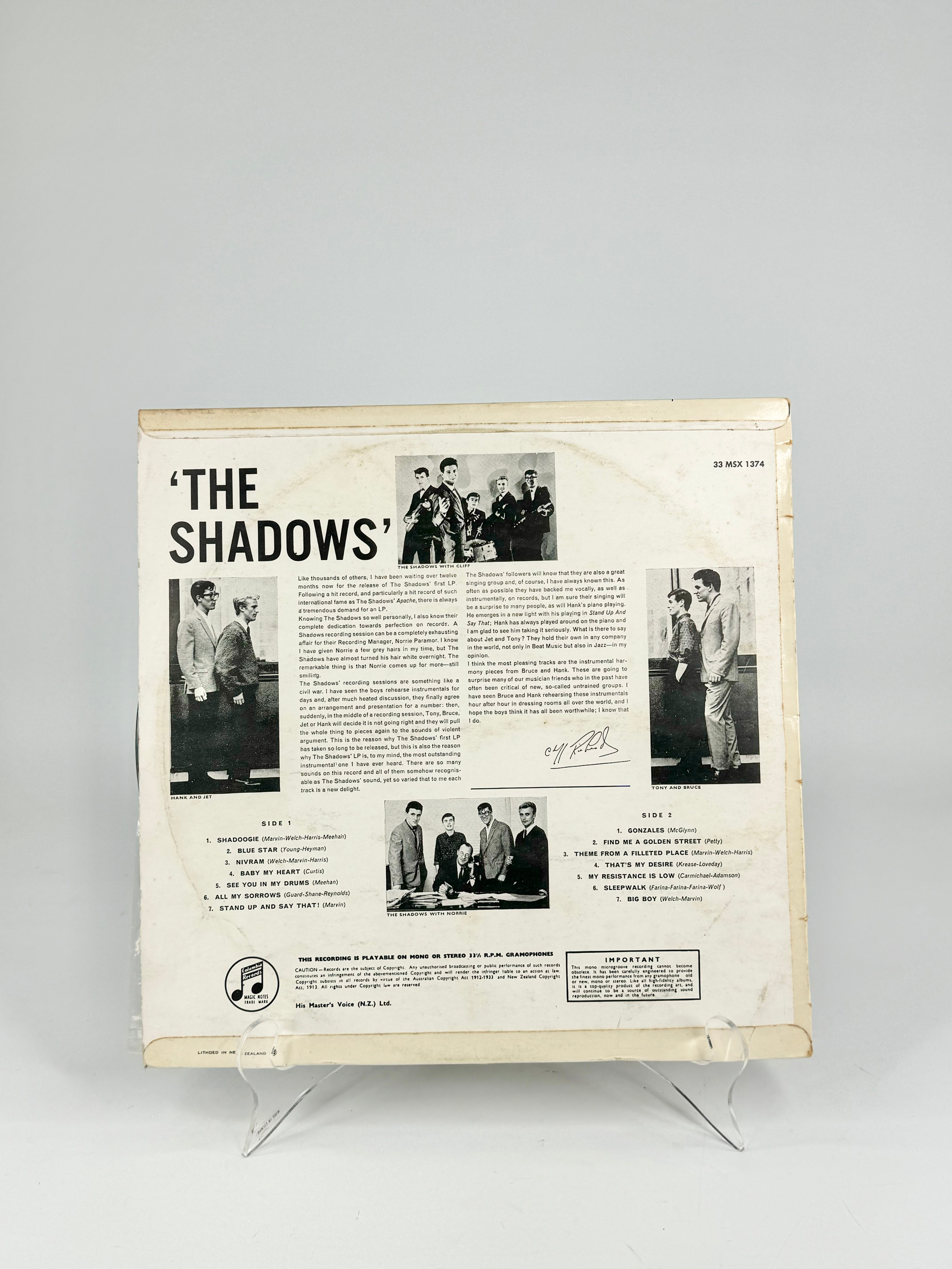 The Shadows 'The Shadows' Vinyl