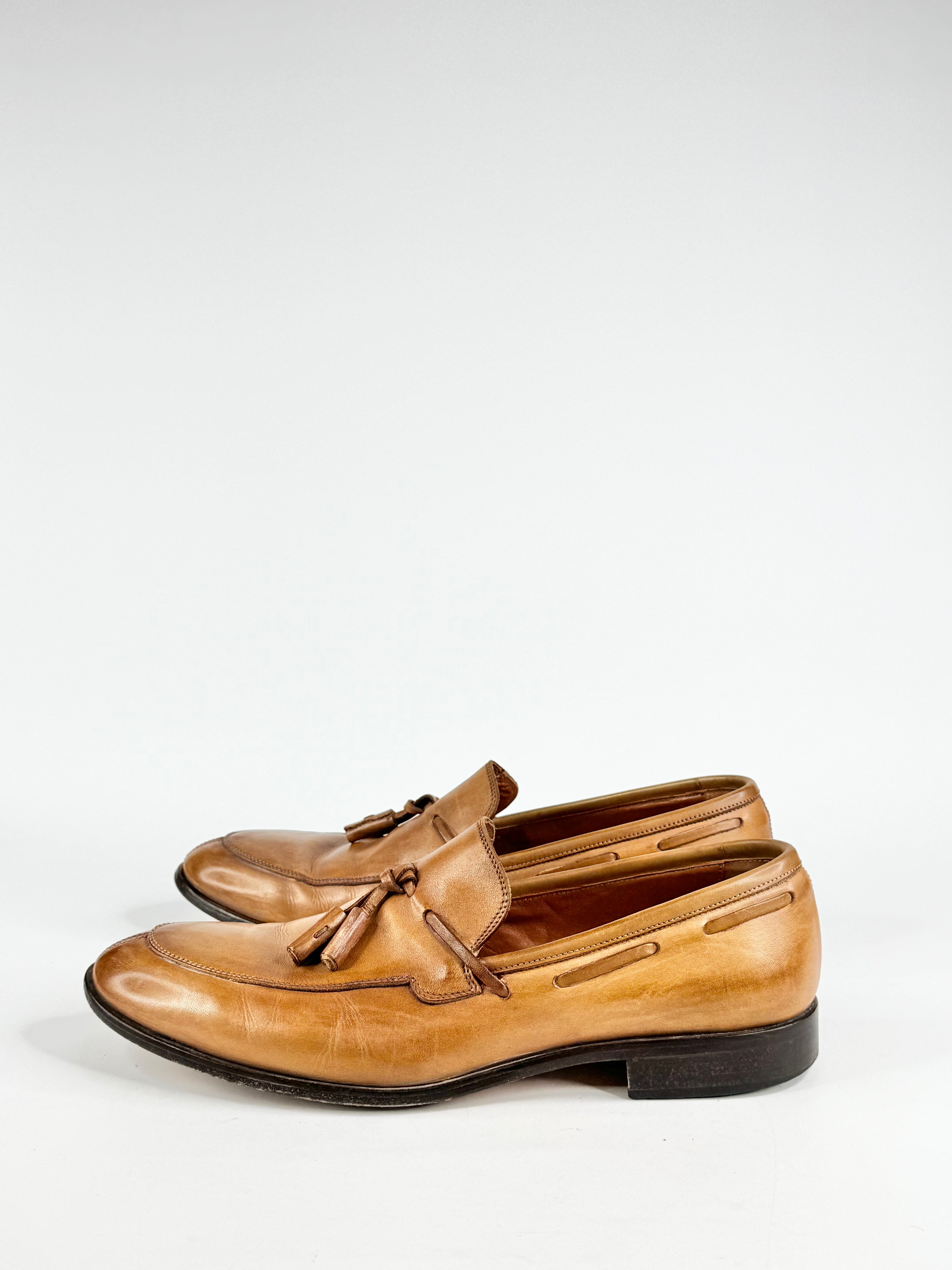 Smooth Tan Leather Loafers - EU45