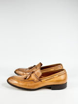 Smooth Tan Leather Loafers - EU45