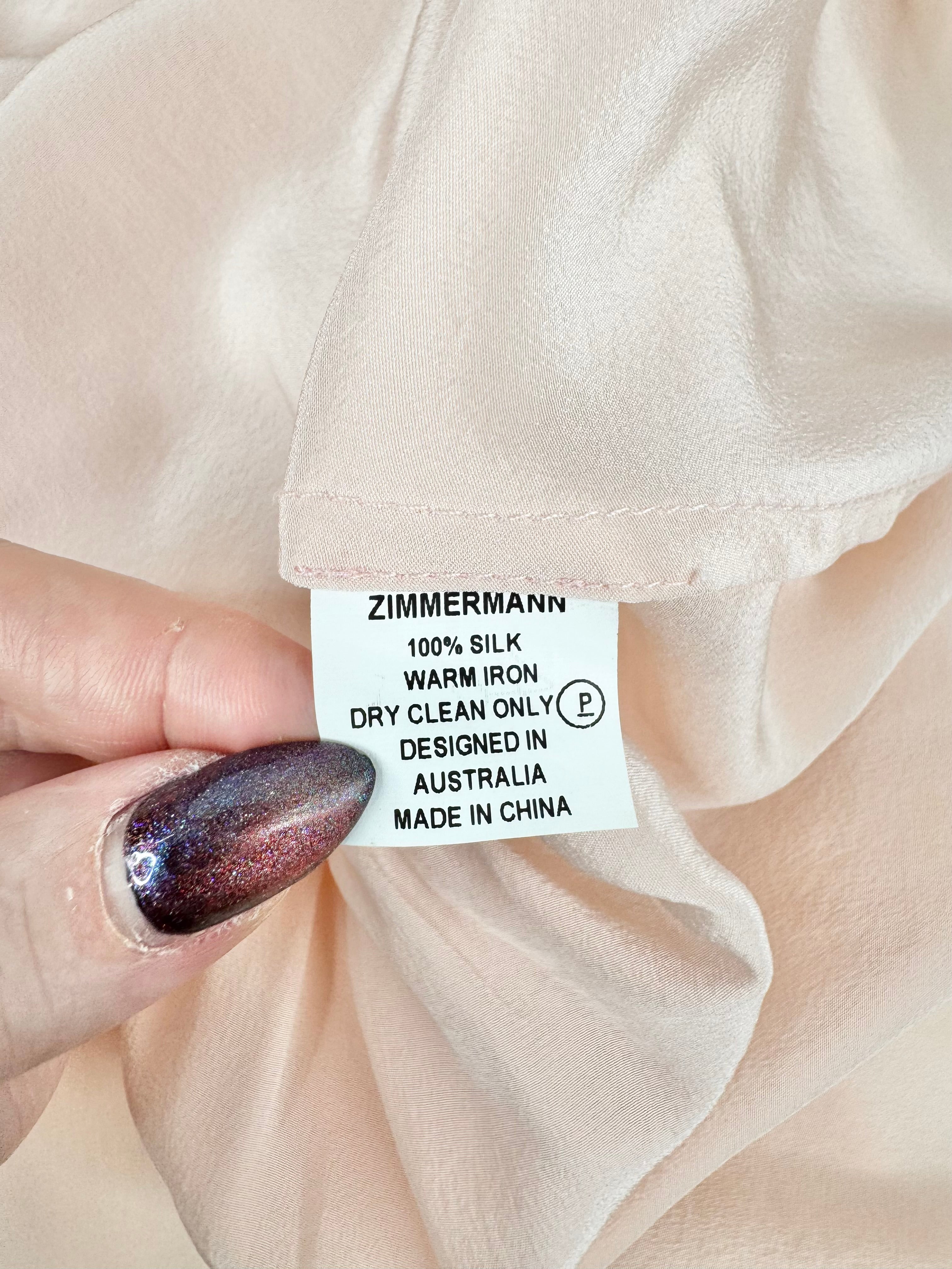 Zimmermann Pastel Peach Silk Dress - AU10