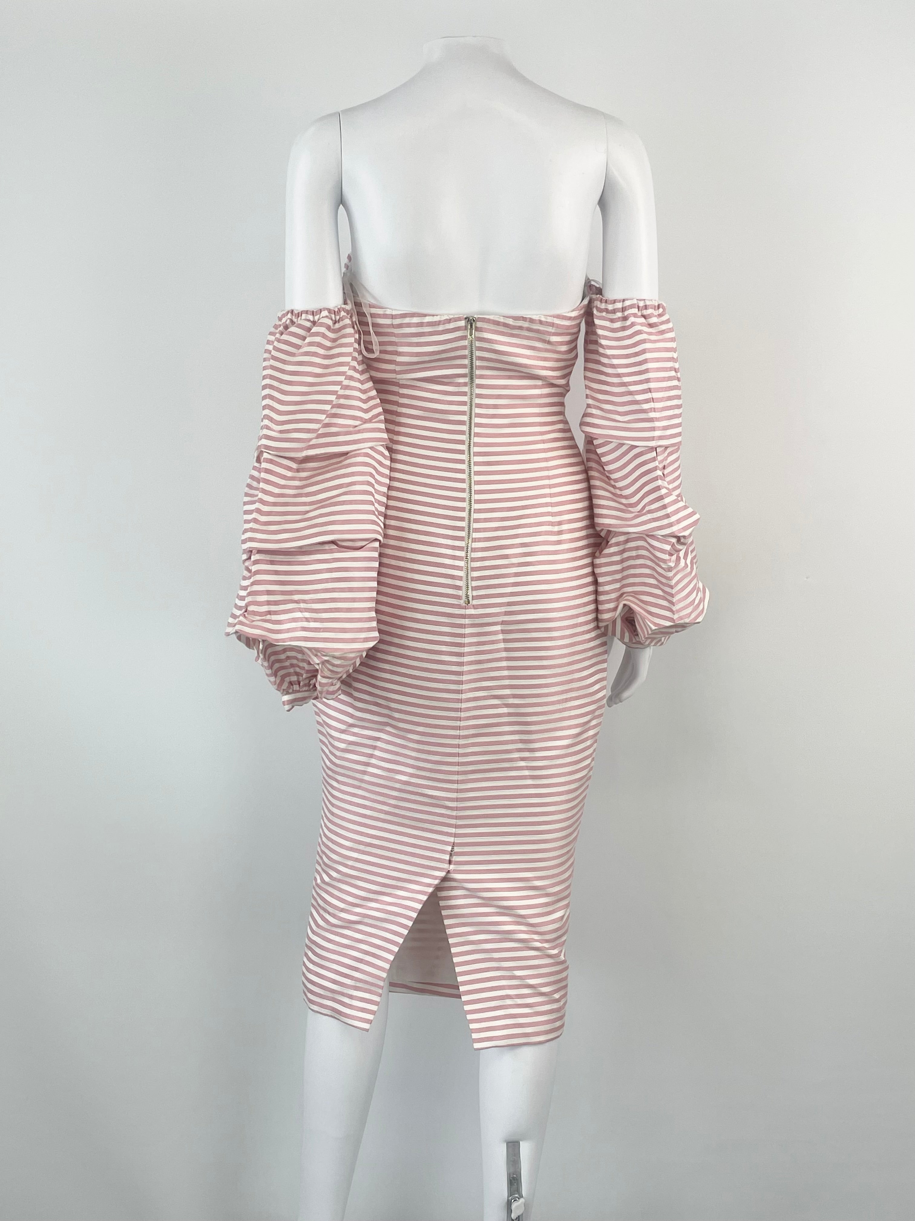 Asilio Pink Striped 'Candy Eyed' Off-Shoulder Dress - AU6