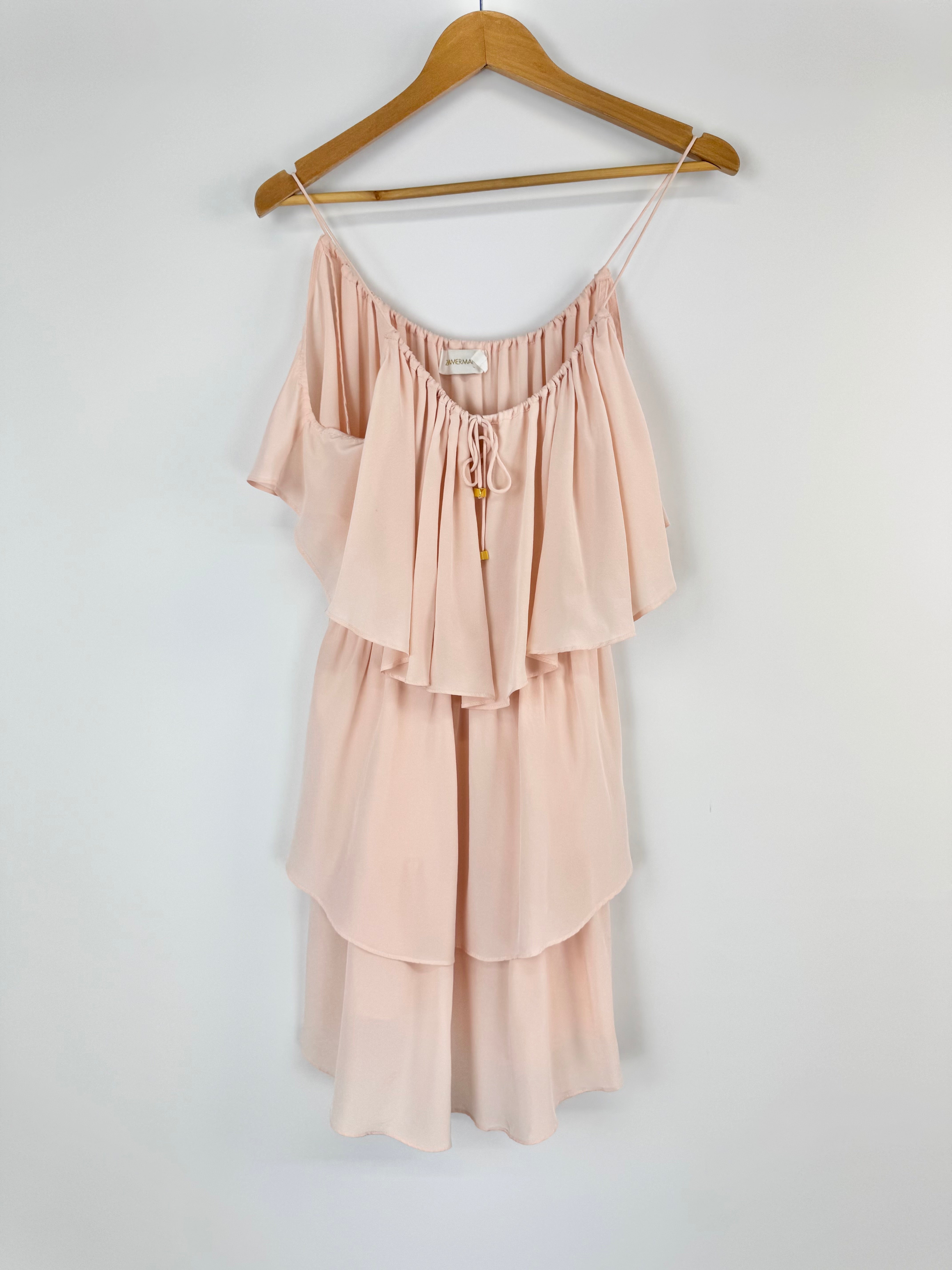 Zimmermann Pastel Peach Silk Dress - AU10