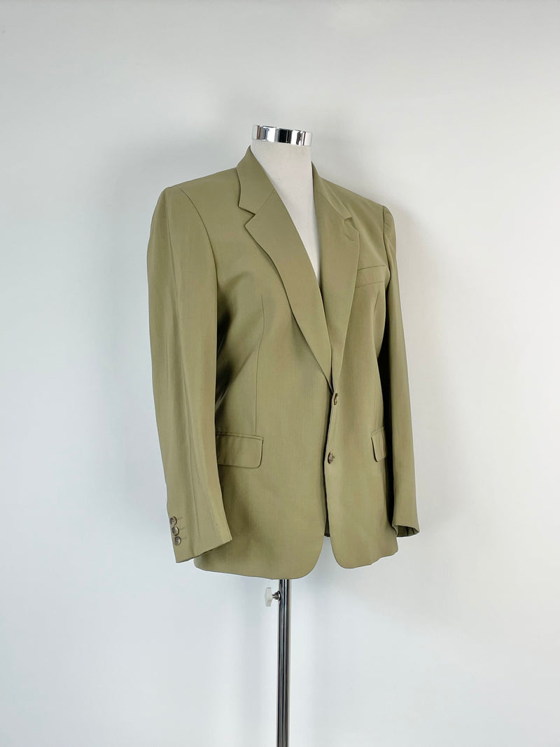 Valentino Uomo Olive Wool Blazer - 48R