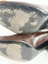 Calvin Klein Chocolate Brown Leather Pumps - EU39