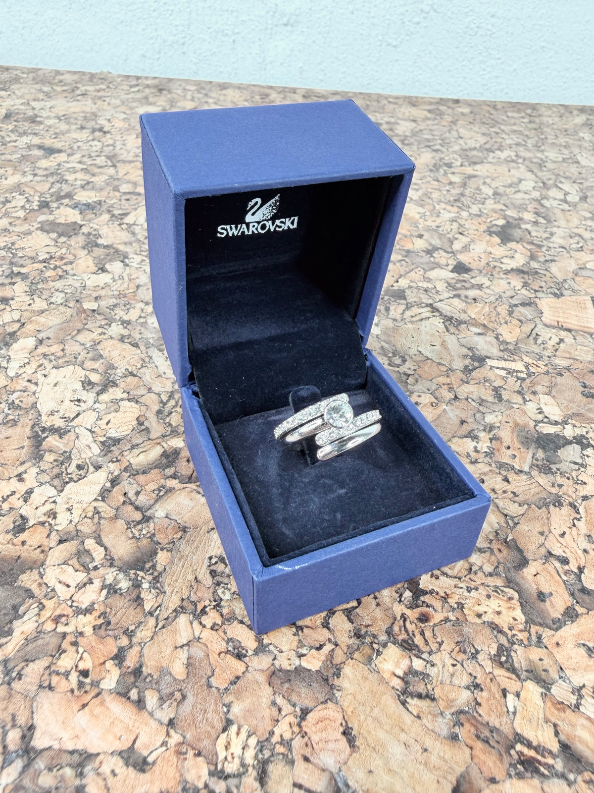 Swarovski 'Radiance' Rhodium Crystal Ring NWT