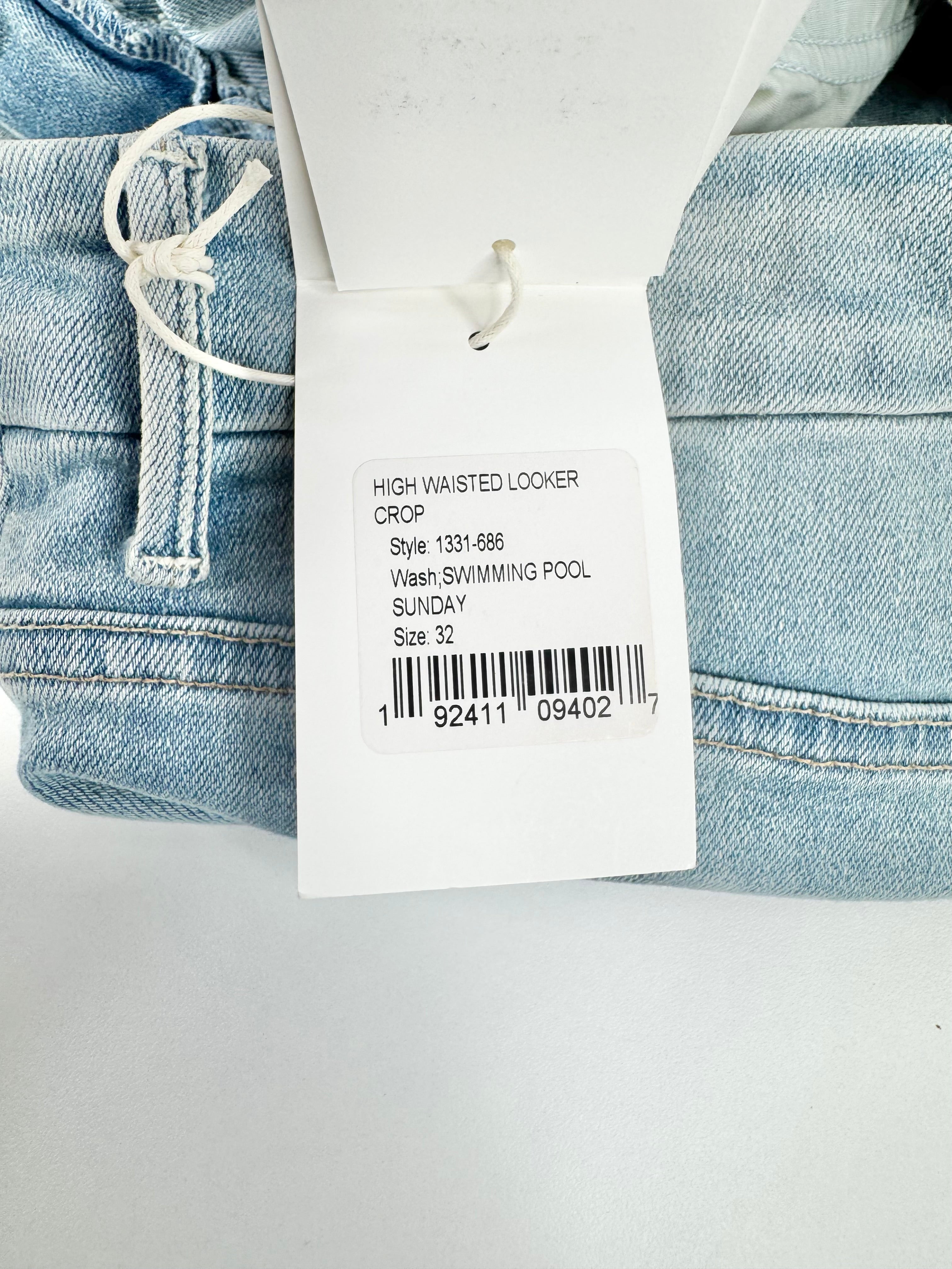 Mother Light Blue 'Looker Sunday Wash' High Waisted Jeans NWT - Size 32