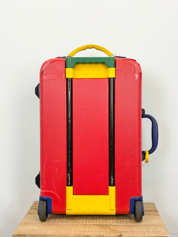 Vintage 90s UCB Hard Shell Multicolour Carry On Suitcase