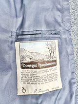 Vintage Donegal Tweed Hand Woven Blue Blazer - L