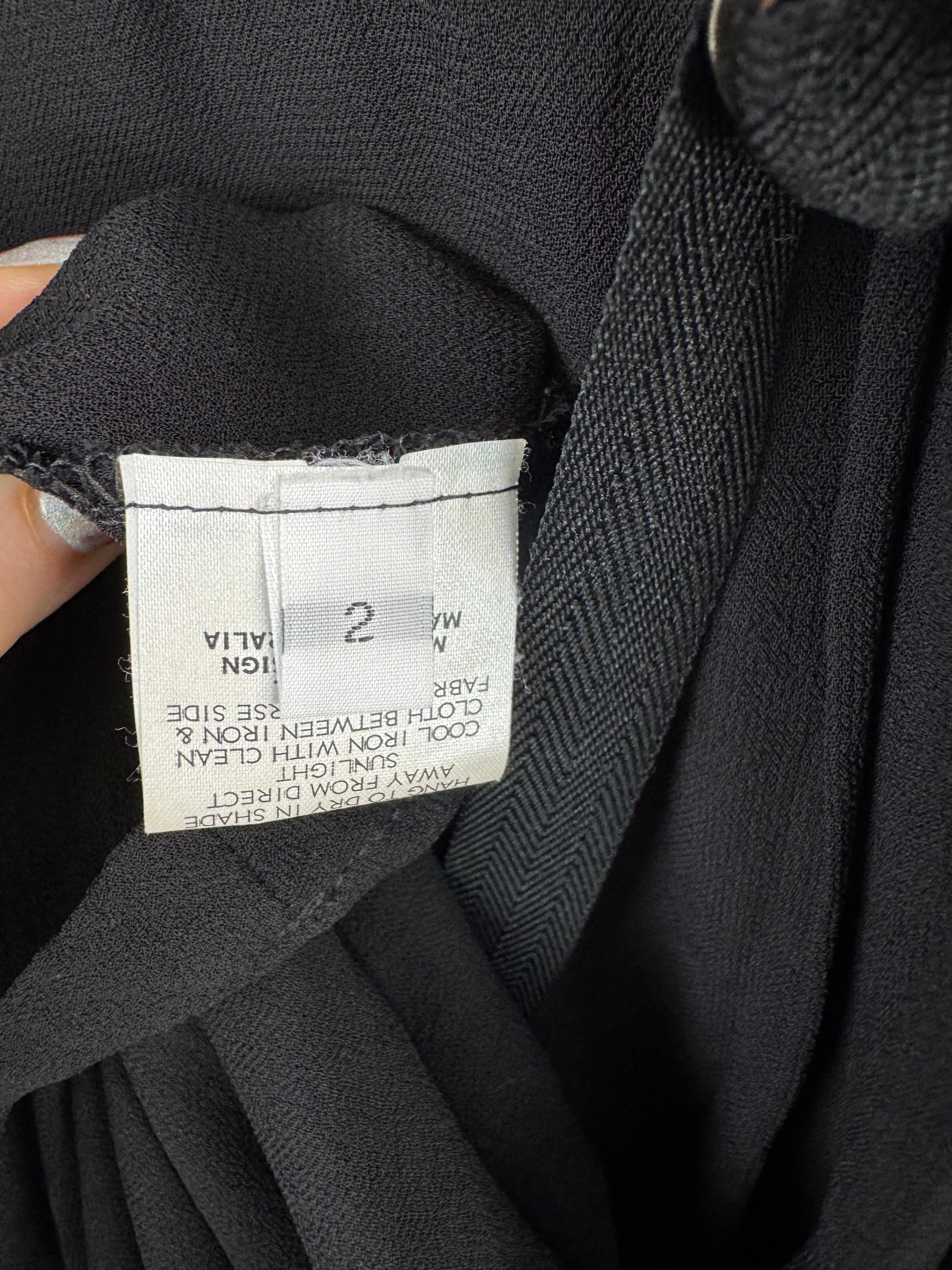 MM Sohn Black Semi-sheer Tunic Style Dress - AU8/10