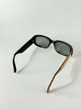 Christian Dior Optyl Gold Bifocal Prescription Rectangular Sunglasses