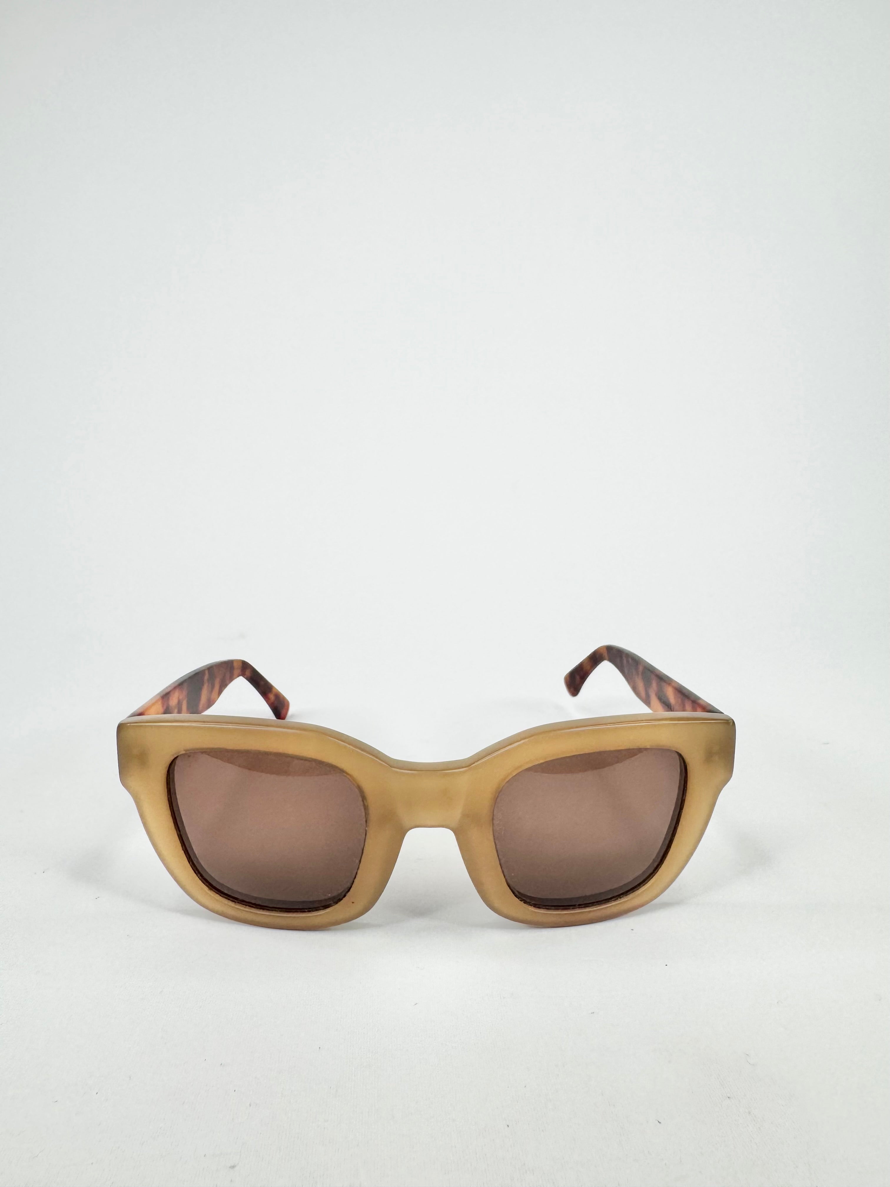 Square Frame Tortoiseshell & Yellow Sunglasses