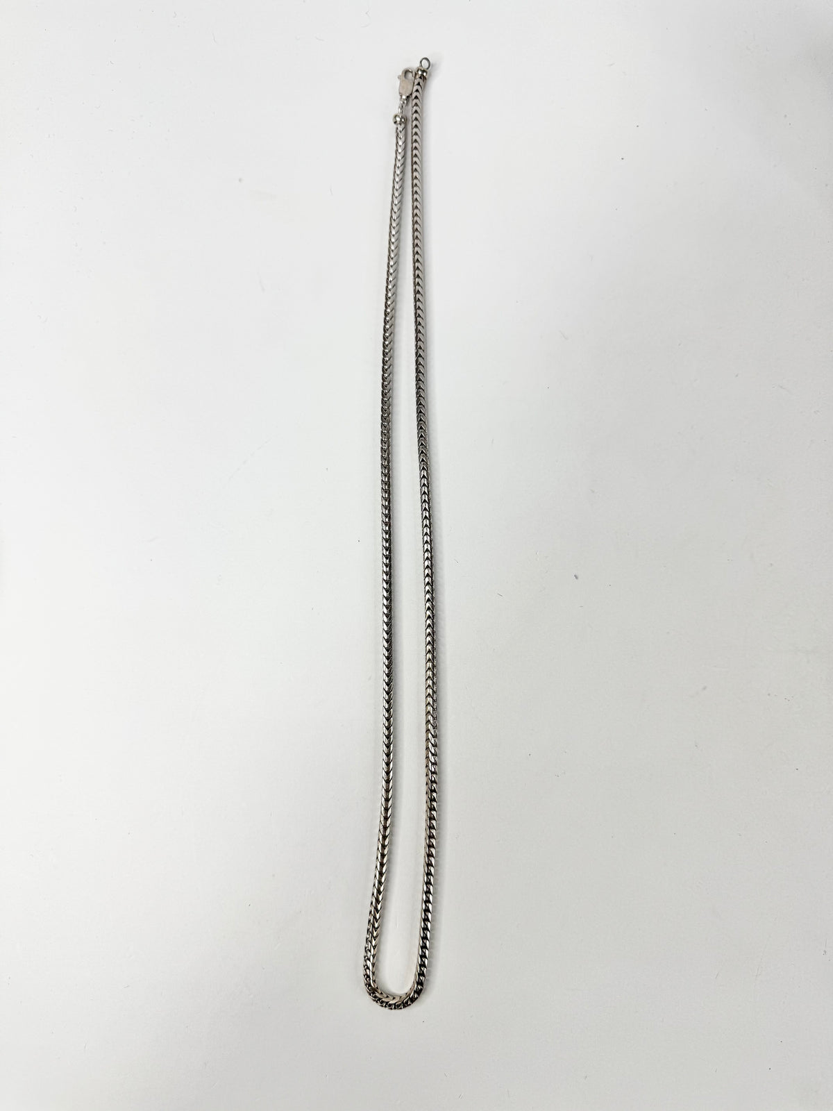 10ct White Gold Large Snake Chain Necklace