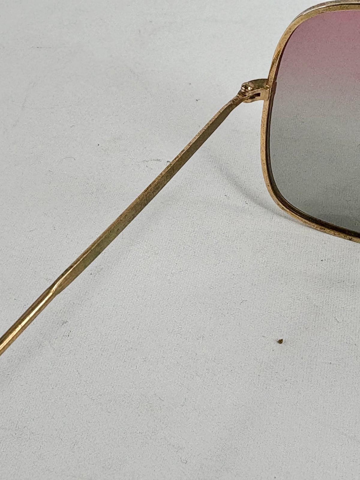 Vintage Gold-Tone Metal Frame/Gradient Lens Sunglasses