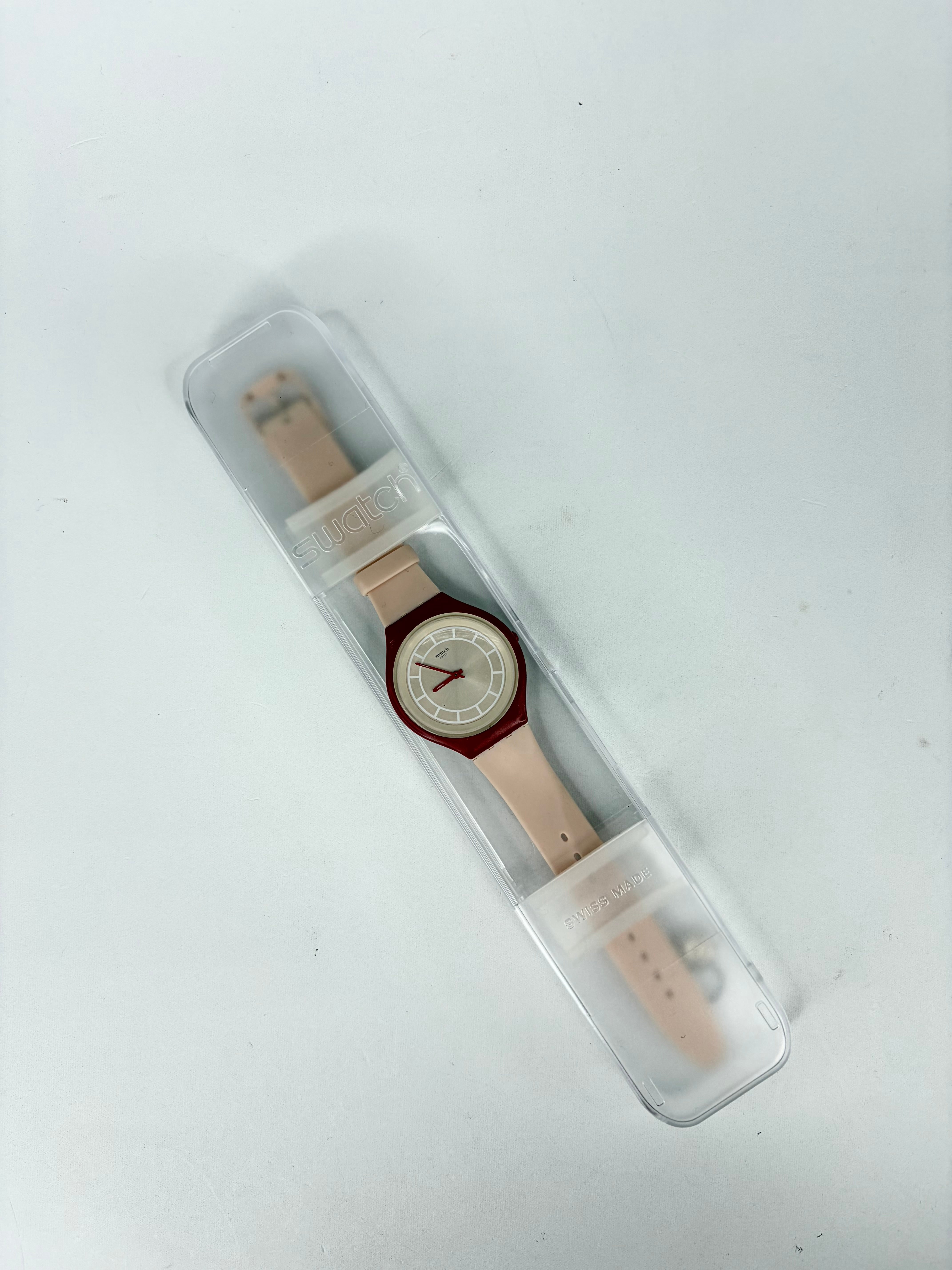 Swatch Red & Beige 'Skinhot' Watch
