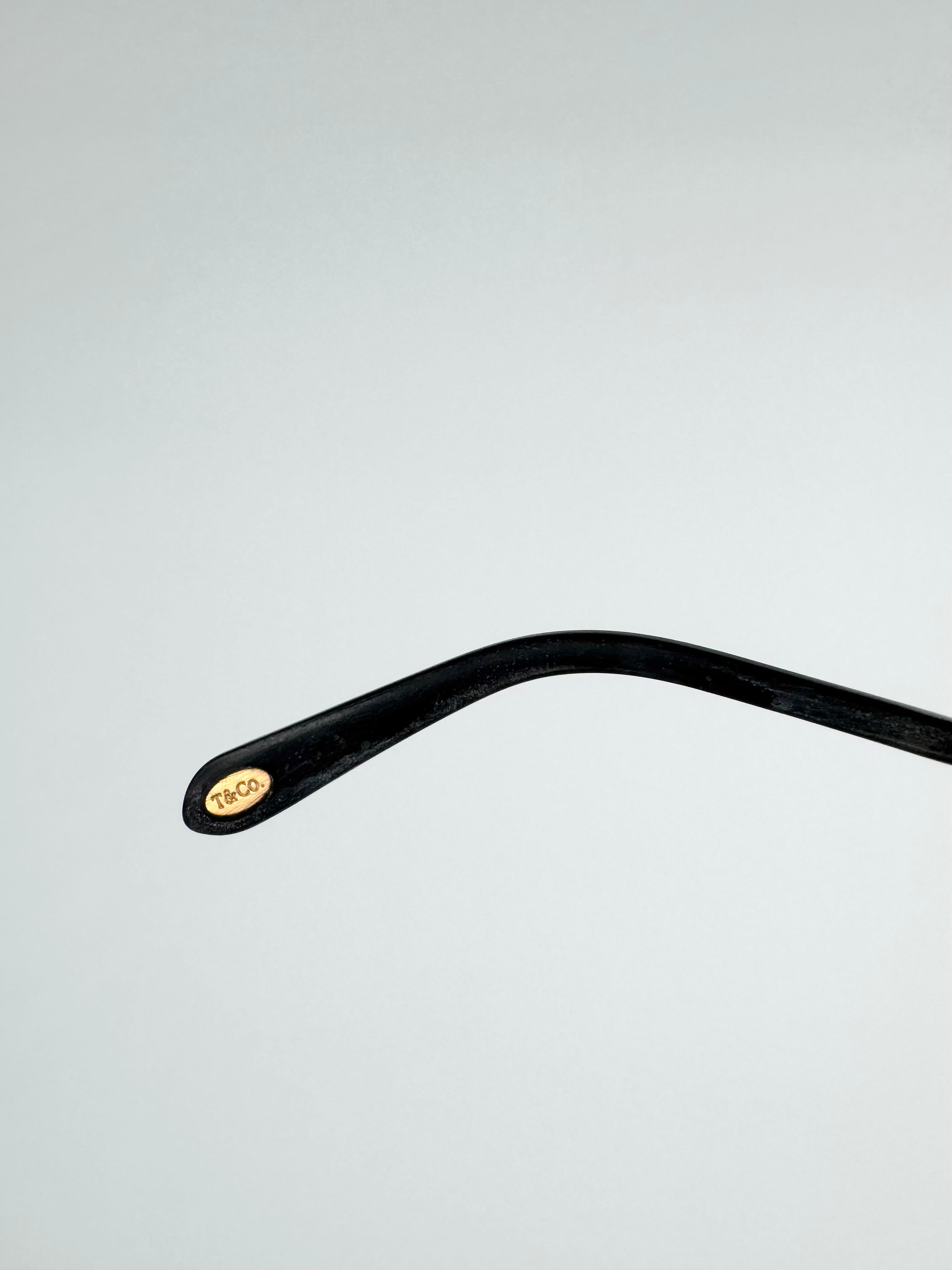 Tiffany & Co. Black & Gold 'TF1127 6122' Cat Eye Glasses