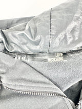Love Moschino Black Puff Sleeve Black Zippered Hoodie - AU10