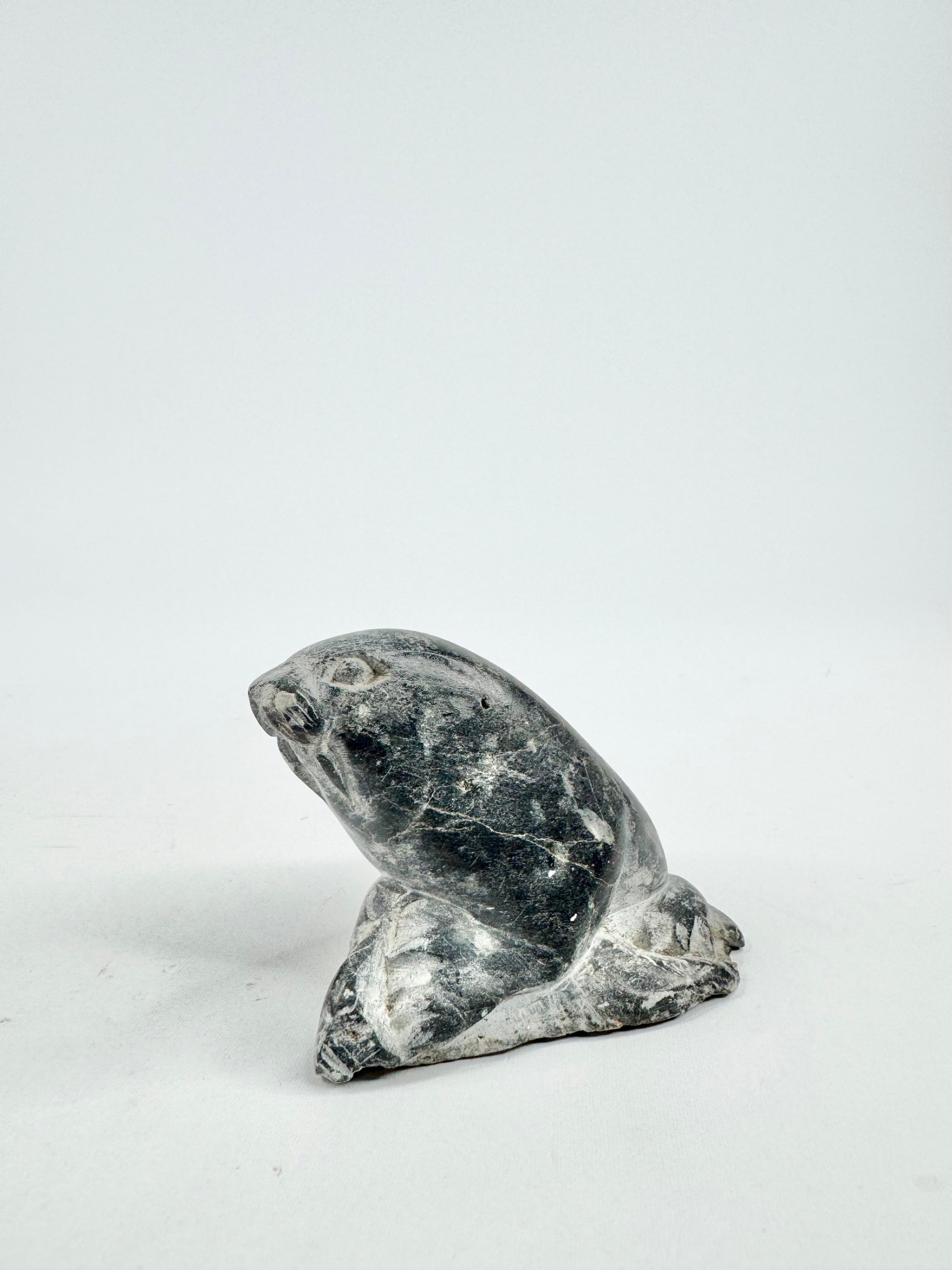 Soapstone Carved Walrus Eskimo Art Canada