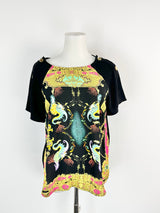 Cavalli Class Seahorse & Pattern Buttoned Top - AU10