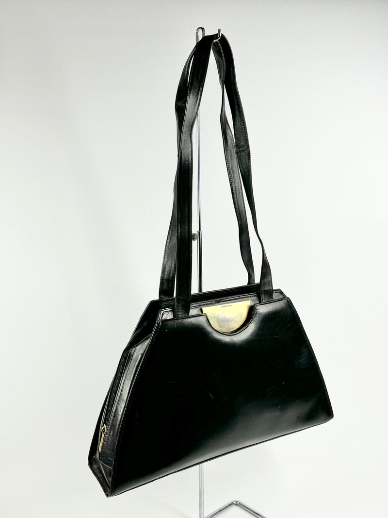 Vintage Guy Laroche Black Structured Shoulder Bag
