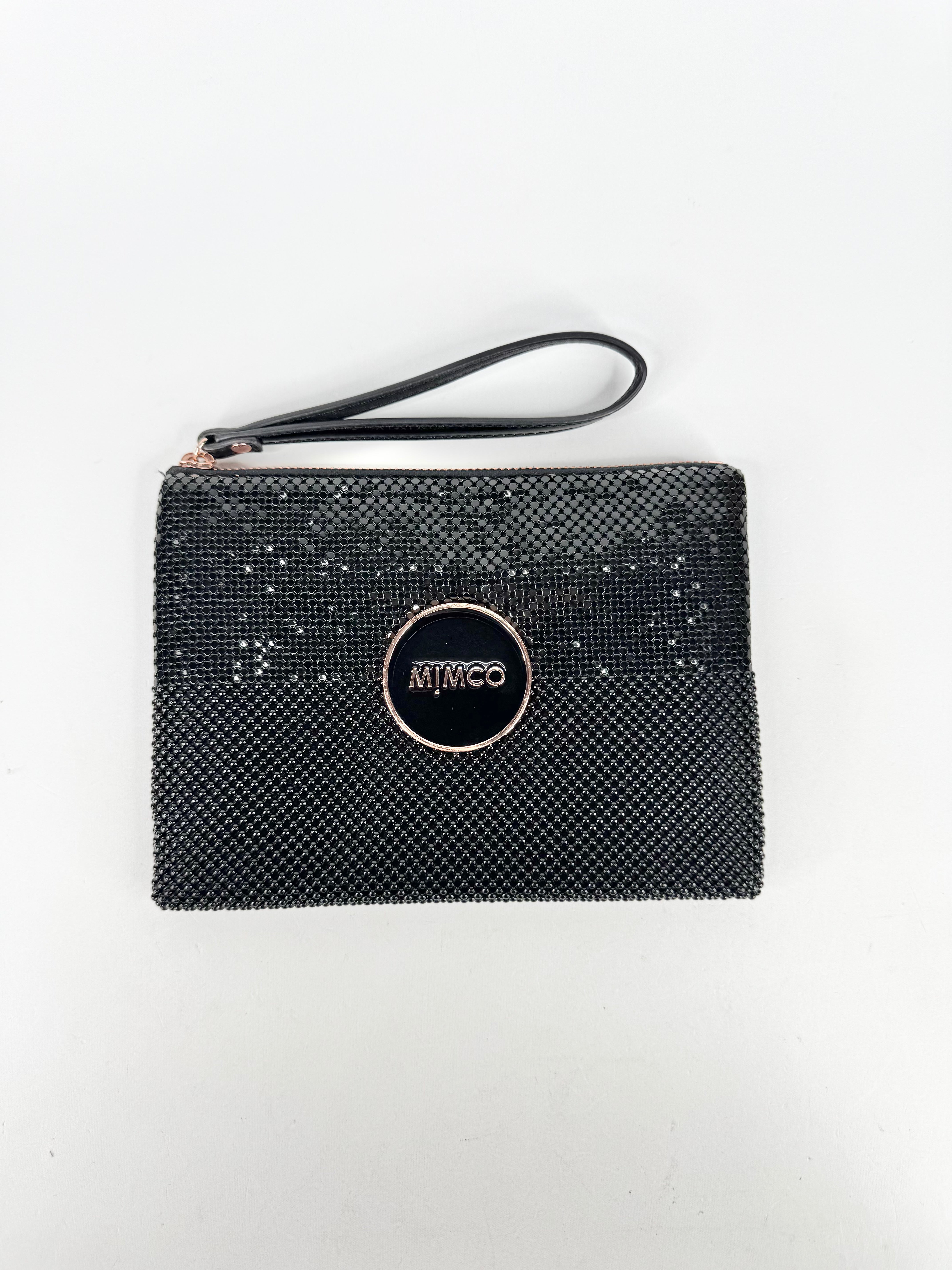 Mimco Black Mesh Wristlet
