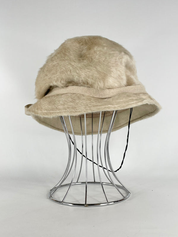 Vintage Fisher Cookstown Beige Fur Hat