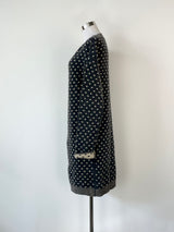 Weekend Max Mara Charcoal Knit Dotted Jumper Dress - M