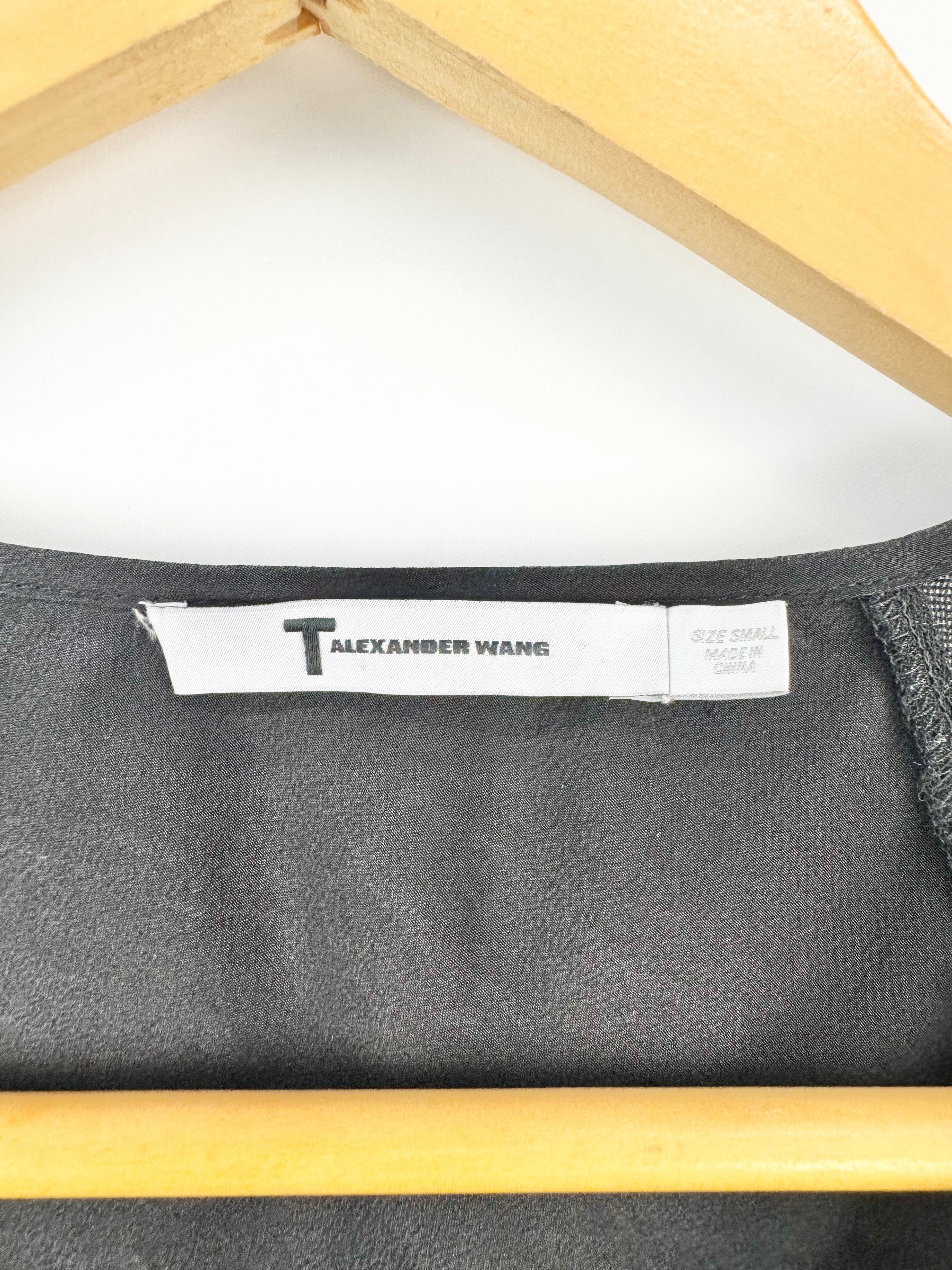 T by Alexander Wang Black Silk Midi Dress - AU8