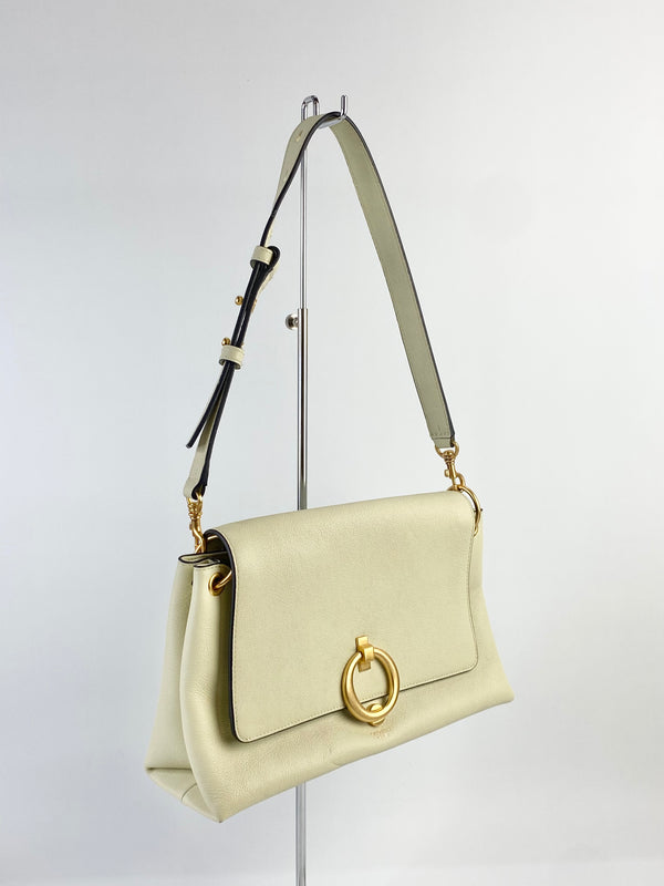 Oroton Cream & Gold Shoulder Bag