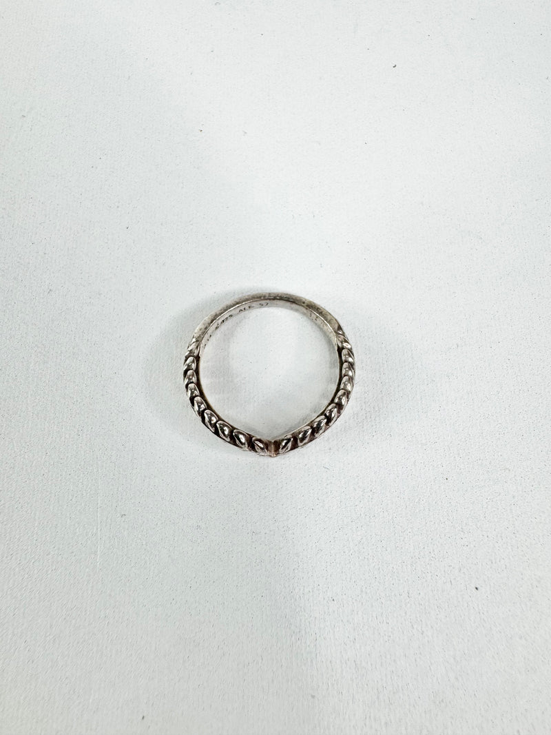 Pandora Silver Leaf Wishbone Ring