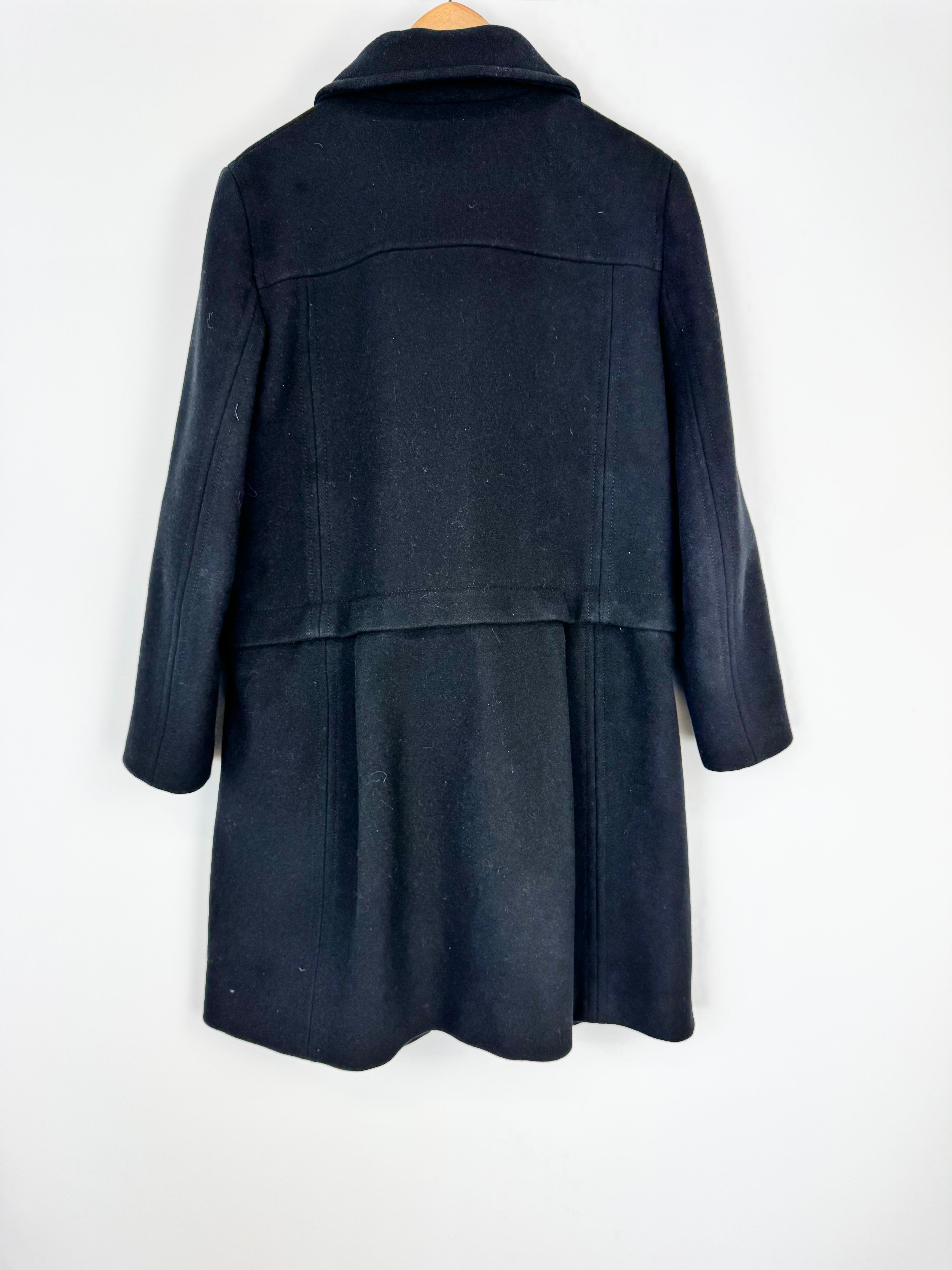 Philosphy di Alberta Ferreti Black Adjustable Wool & Cashmere Coat - AU10