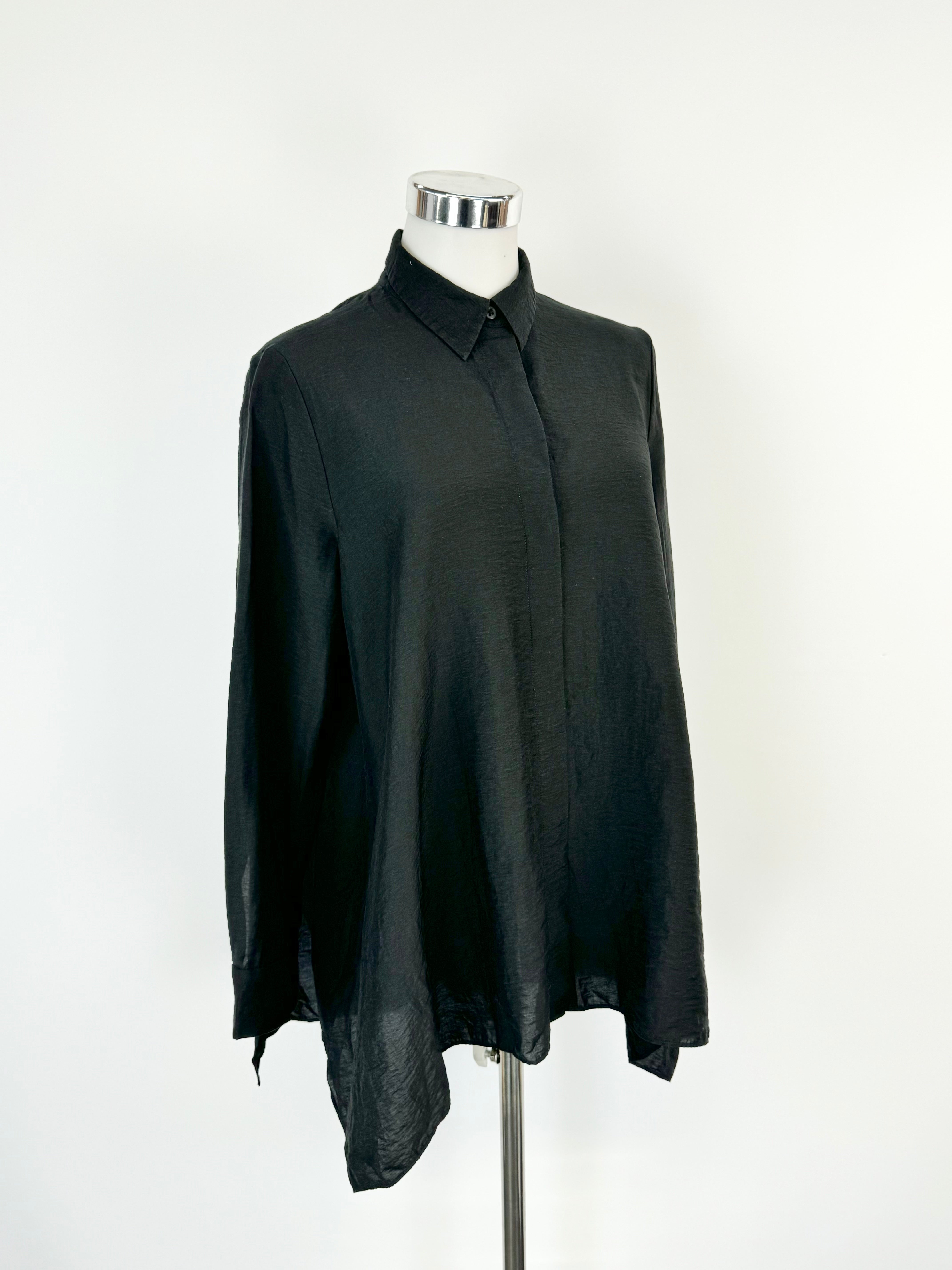 Black Cos Drape Blouse - AU8/10