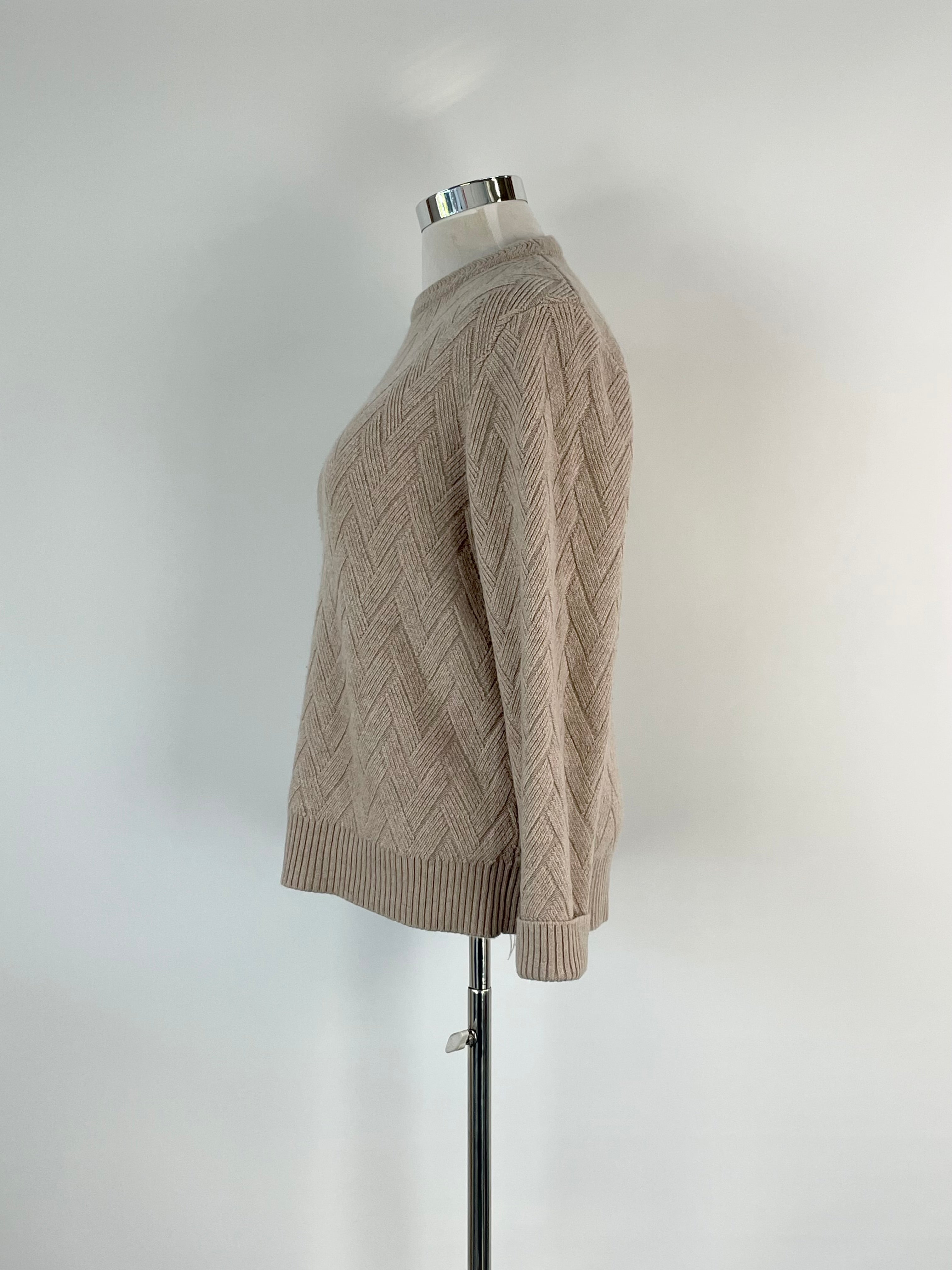 Guess Beige Knitted Wool-Blend Sweater - AU14/16