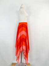 Lover Sunset Orange Pleated Skirt - AU8